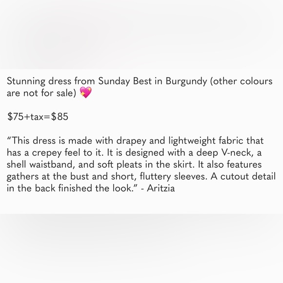 Aritzia Sunday Best “Rand” dress in pink, size 4. - Picture 7 of 8